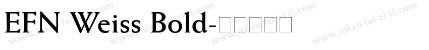 EFN Weiss Bold字体转换